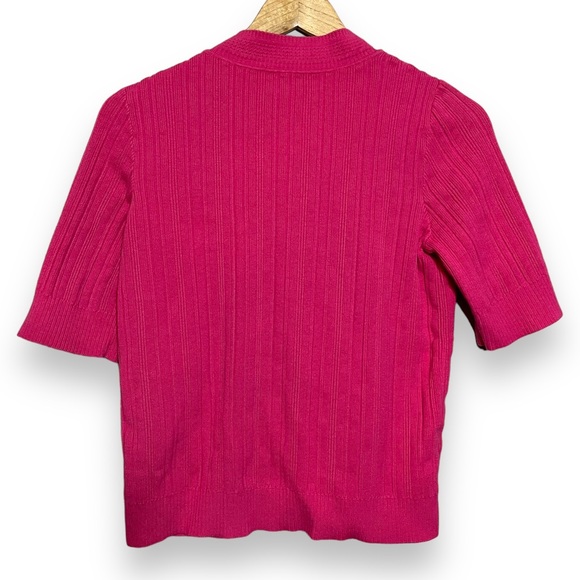 Jones Wear Pink Short Sleeve Cardigan - Medium‎ - Picture 3 of 7